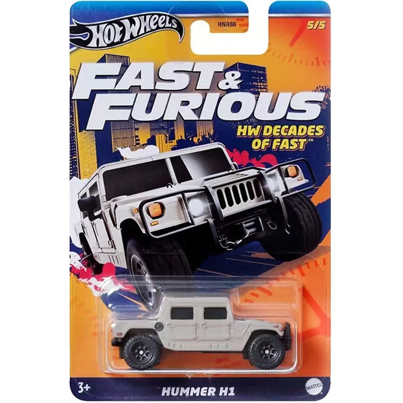 Hot Wheels Fast & Furious HW Decades of Fast Volkswagen Jetta MK3 Hummer H1 EL Camino Chevrolet Nova 1/64 Car Model Toy HNR88