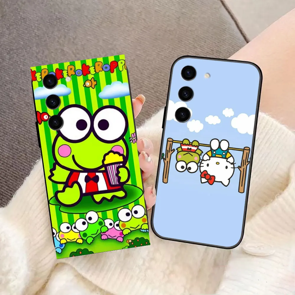 Cute F-Frog K-Keroppi Phone Case For Samsung Galaxy S24 S23 S22 S21 S20 FE S10 S10E LITE PLUS ULTRA Case Funda Capa Shell Cover