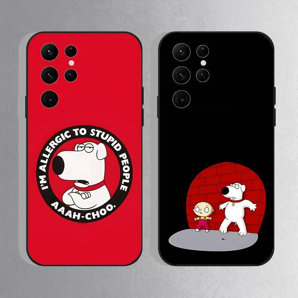 

Family Guy P-Peter Phone Case For Samsung S25,S24 Ultra,S20,S30 plus,S22 Plus,S23,Ultra 5G Silicone Black Shell