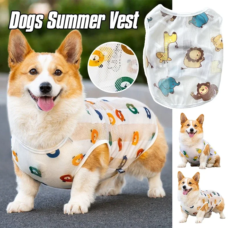 Breathable Summer Vest for Cute Pet Ultra Thin Dog Cooling Vest Dog Sun Protection Clothing Summer Stretchy Appare Cheap T-Shirt