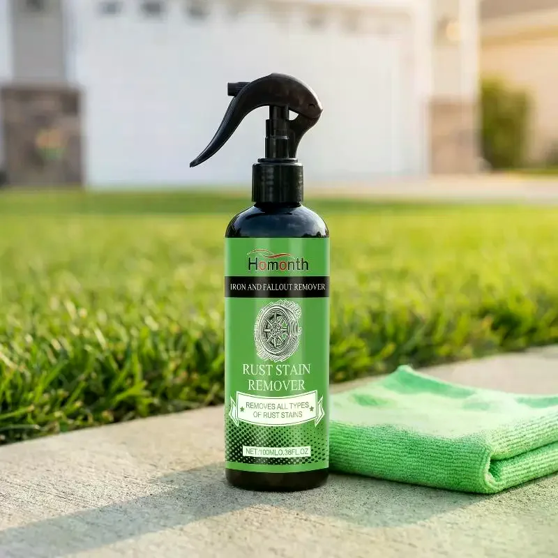 Alloy Rim Rust Remover Spray Heavy Duty Cleaner Eliminates Brake Dust Iron Deposits for Wheel Hub Refurbishment Auto Garage