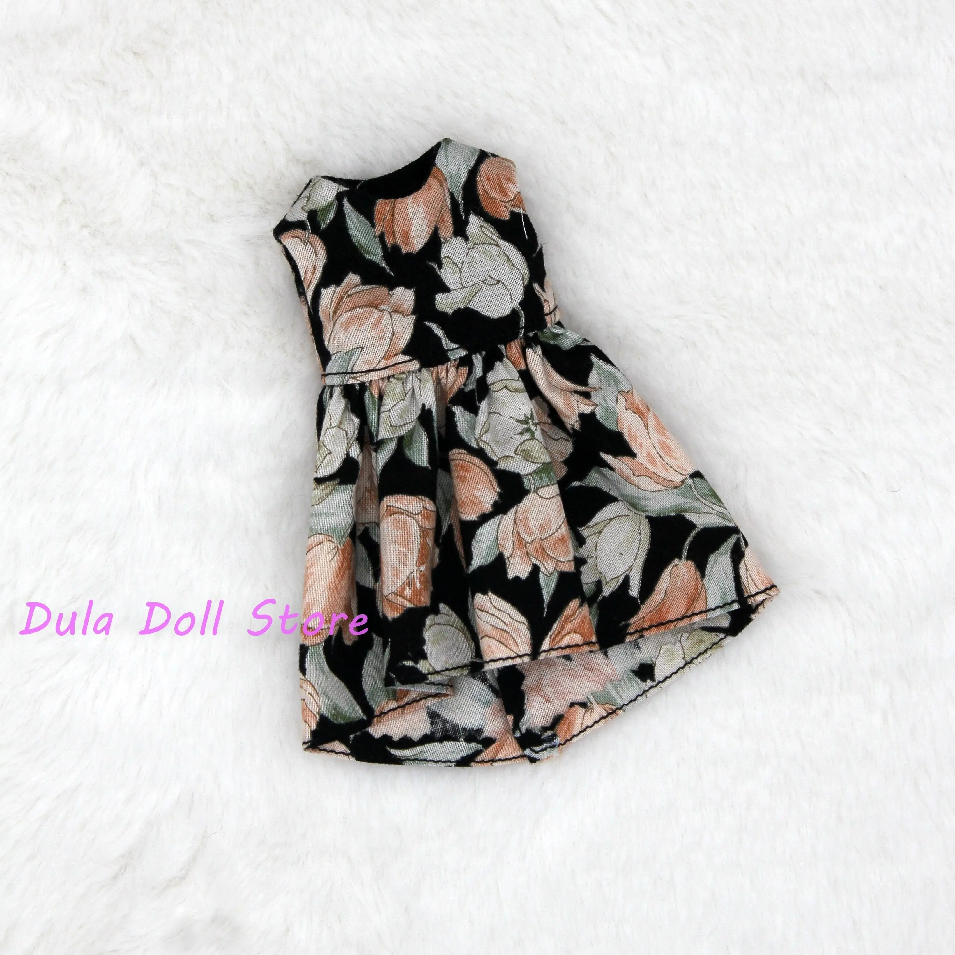 Robe pour poupée Dula 2026, robe rose foncé, Blythe Landoudou Landazz ob24 ob22 Azone 1/6