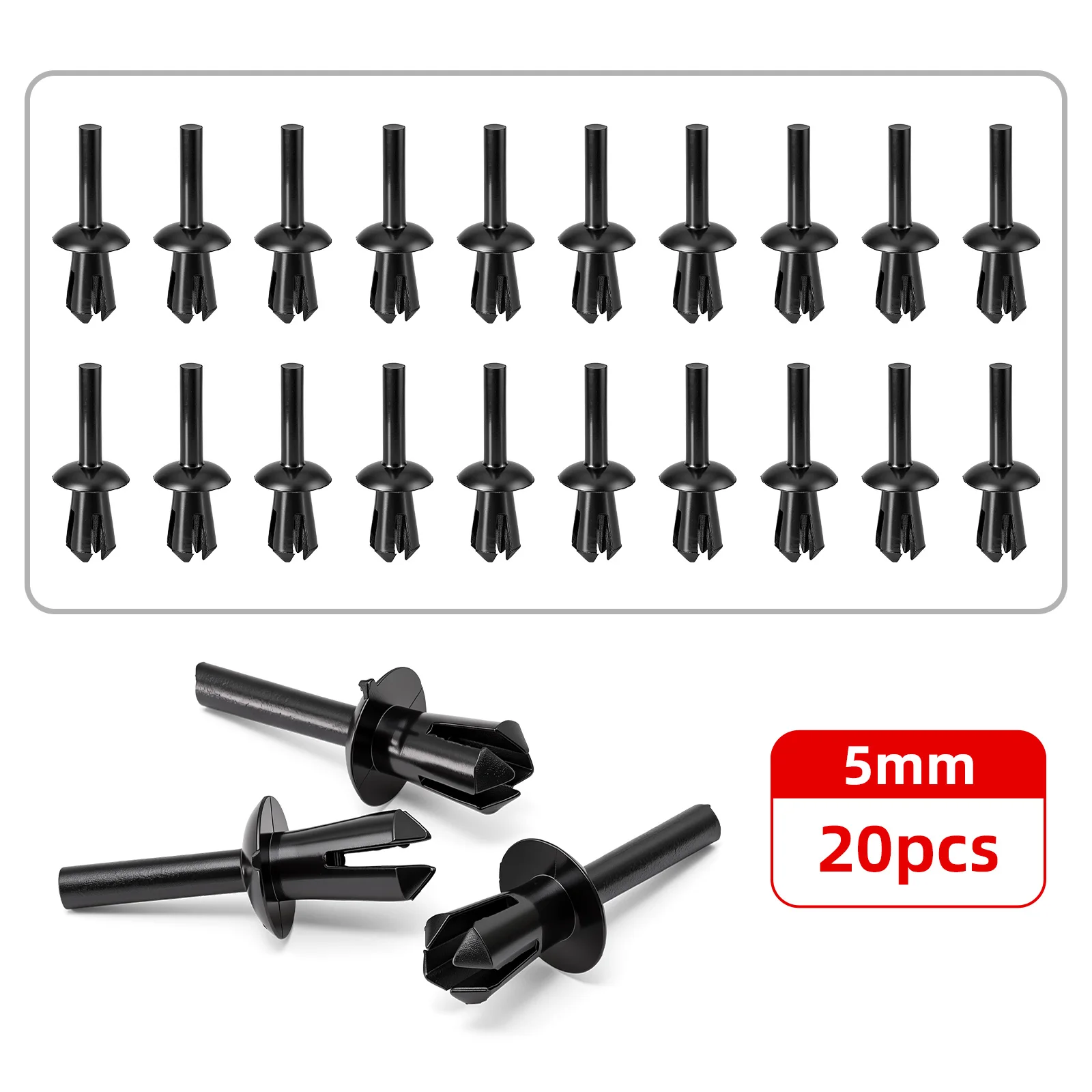 20 Stück Auto-Kotflügel-Drucknieten Stoßstangenverkleidung Kotflügelverkleidungsnieten Expansionsclip-Halterung für BMW E46 E39 E23 E30 E31 E34 Clip-Halterung