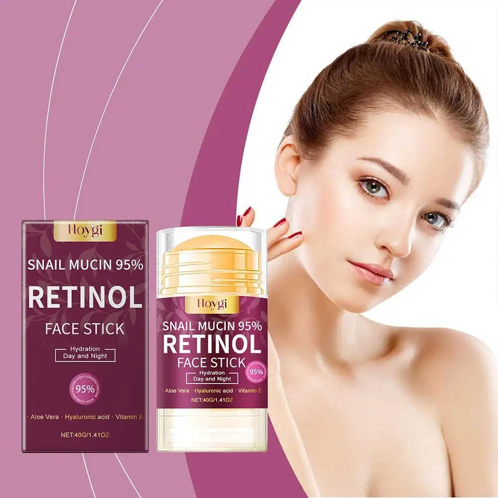 40g Retinol desvanecimiento líneas finas crema en barra facial hialurónico cuidado de levantamiento profundo piel 95% crema hidratante MUCIN SNAIL Hydrati Z5Z1