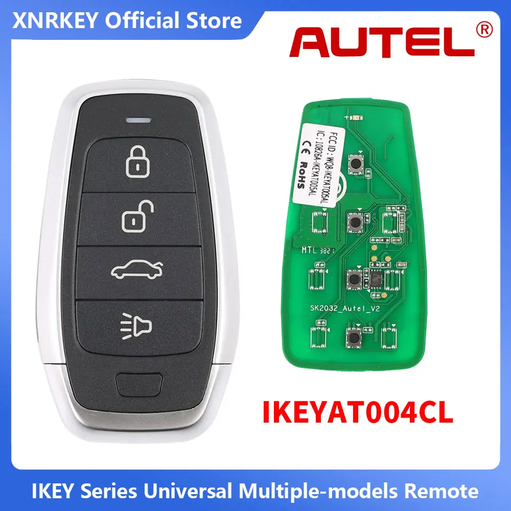 

AUTEL MAXIIM IKEY Standard Style IKEYAT004CL 4 Buttons Independent Smart Key (Panic/ Trunk)