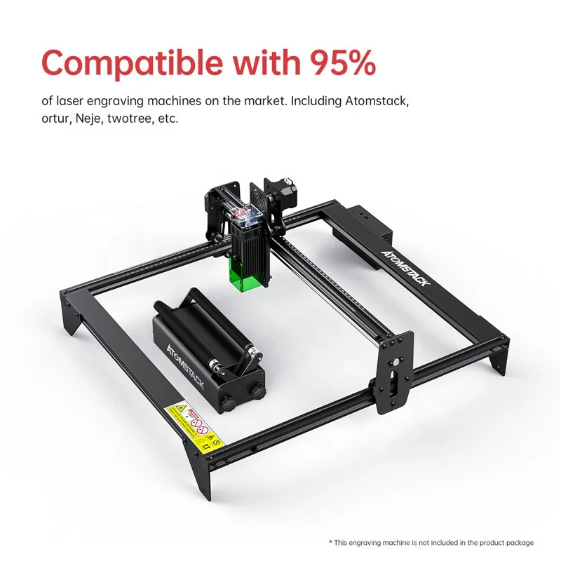 ATOMSTACK Wholesale  Engraving Machine R3 24W Automatic Rotary Roller Device With Four Foot Pad