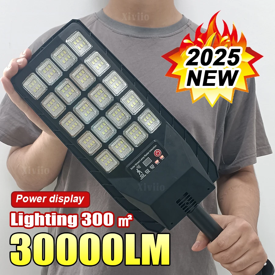 

2025 New Super Bright Solar Street Light Motion Sensor Outdoor Solar Spotlight External Solar Lamp Wall Light with Power Display