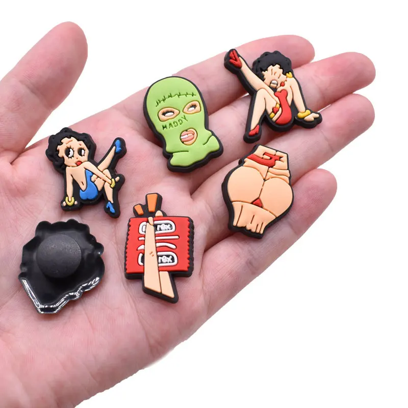 Mezcla de 10-96 Uds. De dijes sexis para zapatos tentador, accesorios de PVC para zapatos, zuecos, sandalias, hebilla decorativa, regalos de navidad para amigos