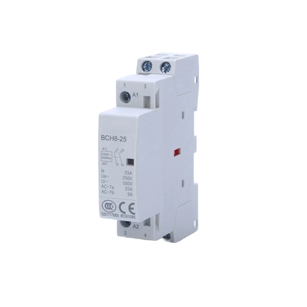 

Контактор переменного тока, 25 А, 2 полюса, 2НО, 230 В для управления obwodem освещения с тихим и долговечным креплением на рейку