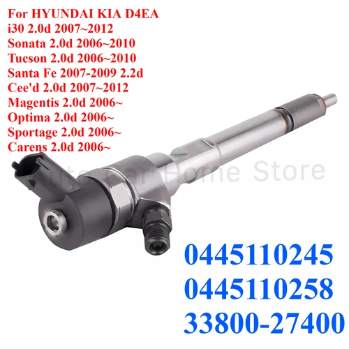 0445110258   33800 27400 nuevo inyector de combustible diésel para Hyundai Tucson i30 Sonata KIA Sportage Ceed Carens 2,0 CRDi 0445110245