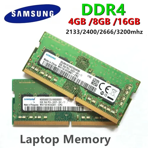 Memoria SAMSUNG DDR4 SODIMM RAM 4GB 8GB 16GB 2133MHz 2400MHz 2666MHz 3200MHz Ram Memoria para computadora portátil