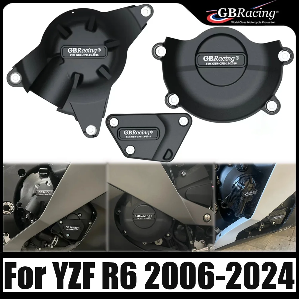 

Для YZF R6 2006-2024 мотоциклетный защитный чехол сцепления двигателя, аксессуары, комплект вторичного двигателя, защита
