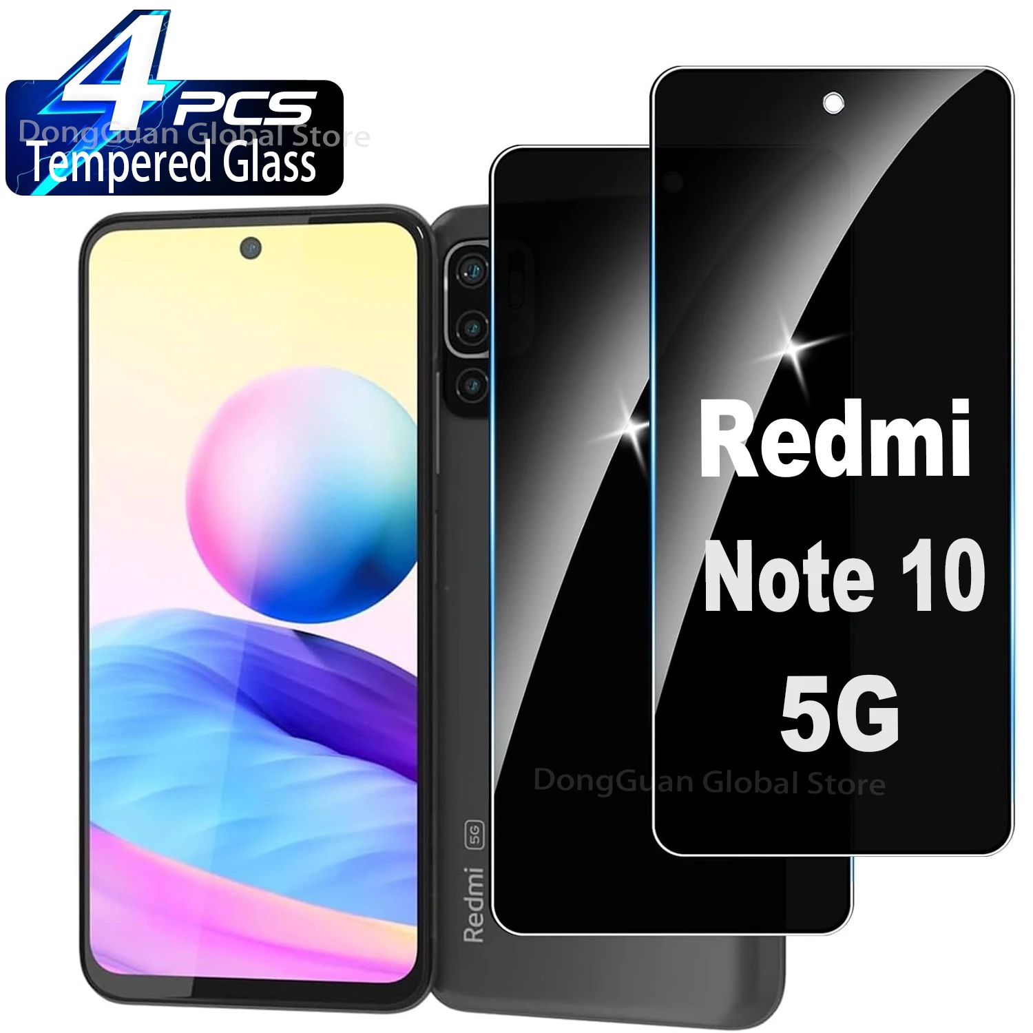 

For Xiaomi Redmi Note 10 5G Anti Spy Protector Privacy Screen Tempered Glass Film