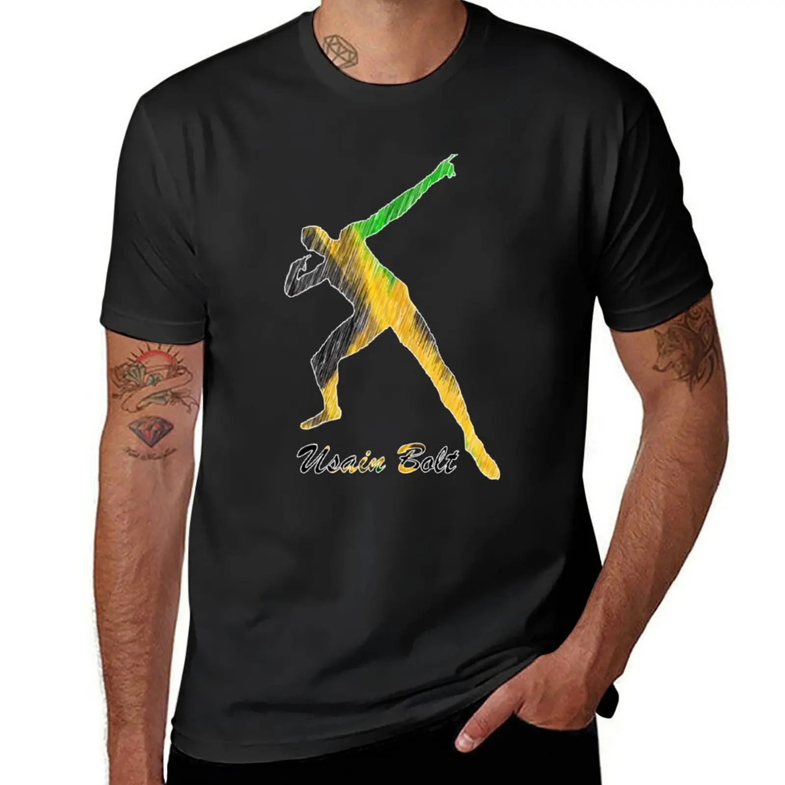 

Usain Bolt Jamaica Man Design T-Shirt cute tops funnys t shirts men