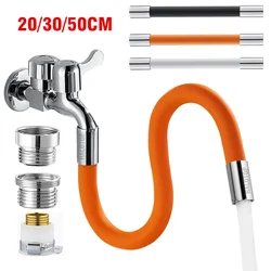 Kitchen Faucet Extension Hose Bathroom 360° Rotation Bending Faucet Extender Wash Basin Water Saving Tap Filter Extension Tube