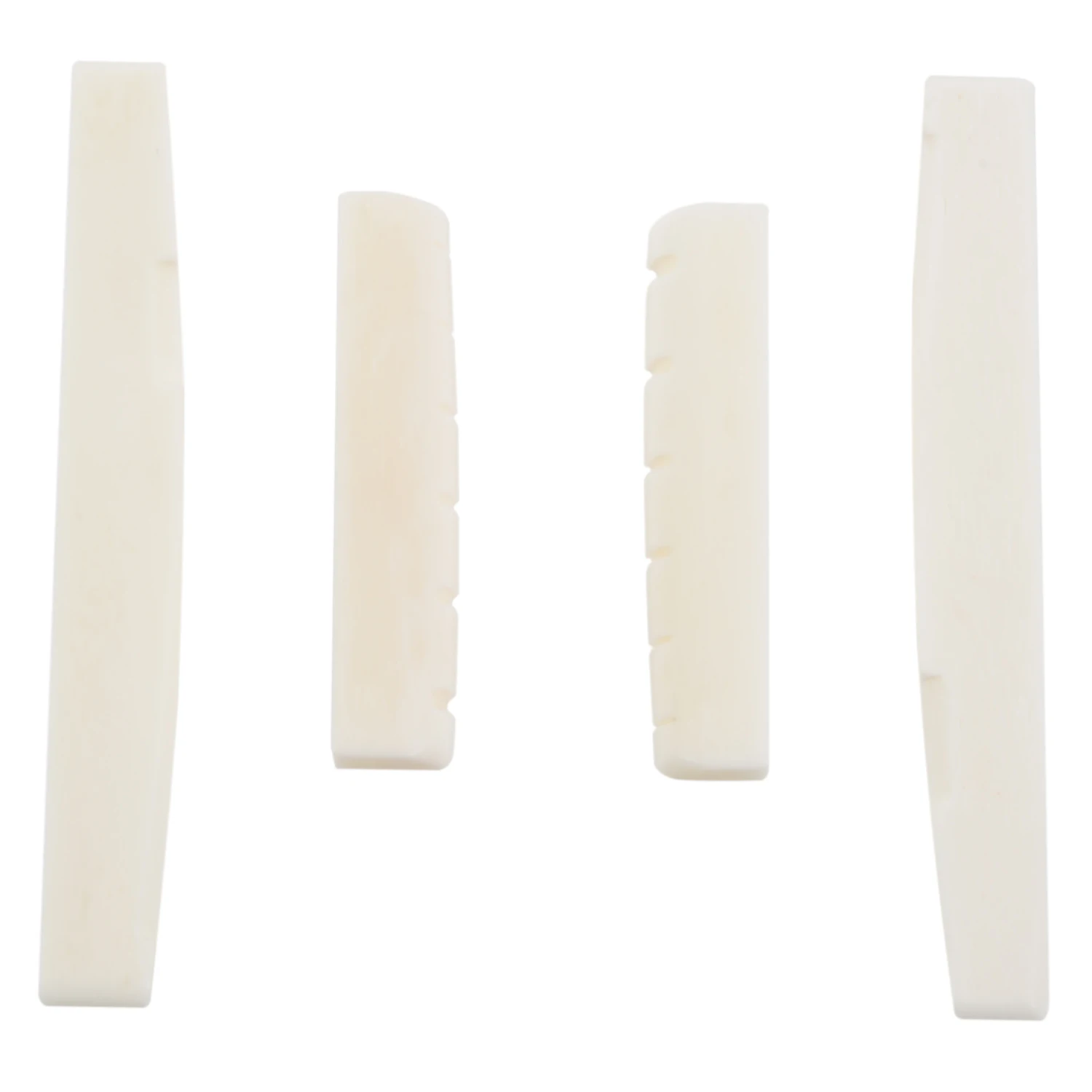 

2 Sets of 4pcs 6 String Acoustic Guitar Bone Bridge Saddle and Nut Made of Real Bone