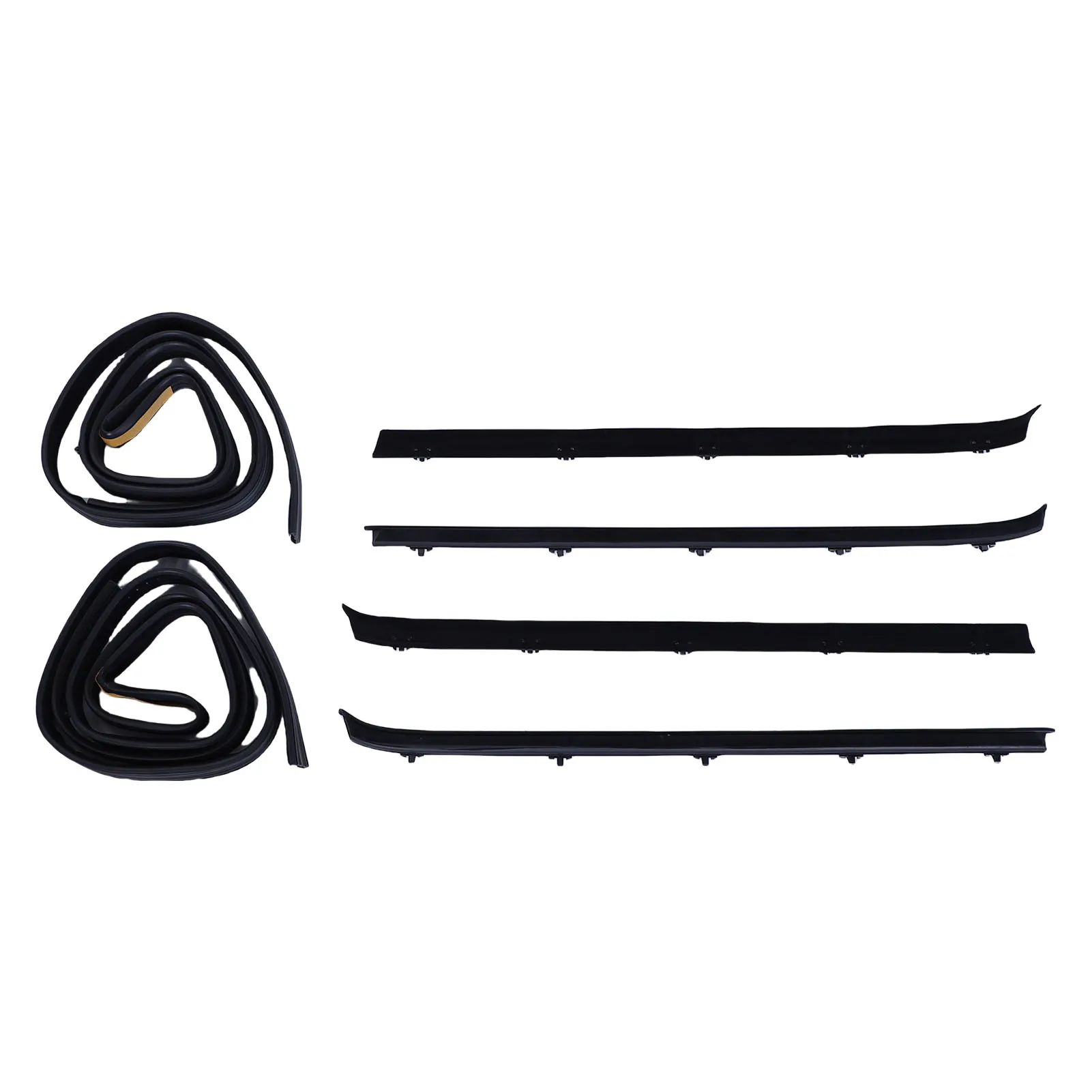 Front Door Window Weatherstrip Kit 15569071 Sweep Felt Trim Seal Run Channel Seals Replacement for C1500 C2500 C3500 K1500 K2500