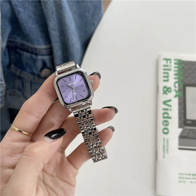 ساعة نسائية فاخرة من أفضل العلامات التجارية، ساعات نسائية بحزام فولاذي أنيق، ساعة يد كوارتز Montre فام، هدايا جميلة، ساعة يد كوارتز #5