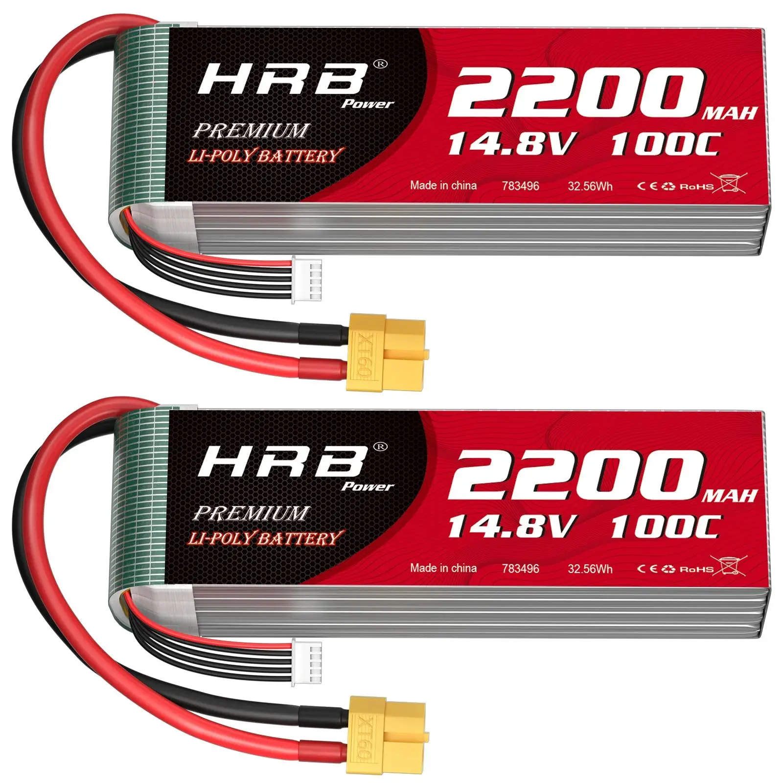HRB Power 14,8 V 4S 2200 mah Lipo Batterie 100C XT60 Für RC Quadcopter Hubschrauber Boot Auto Flugzeug