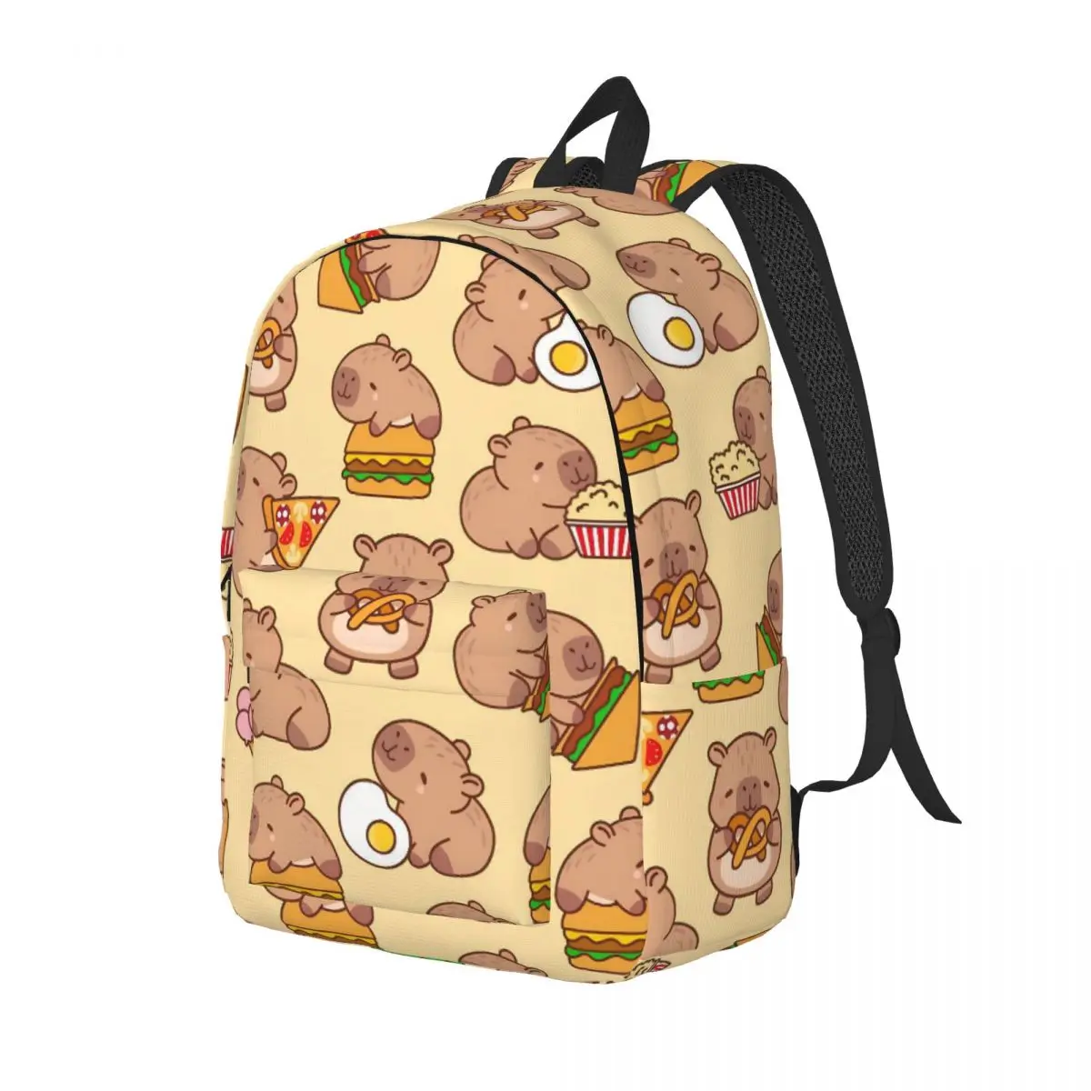 Capybara for Teens Student School Bookbag Canvas Daypack Elementary High College Gift