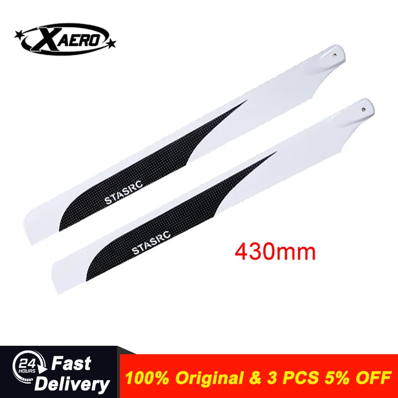 XAERO 430mm Carbon Fiber Main Rotor Blades for Align T-REX 500 500E 500X 500L Dominator DFC Helicopter RC Parts