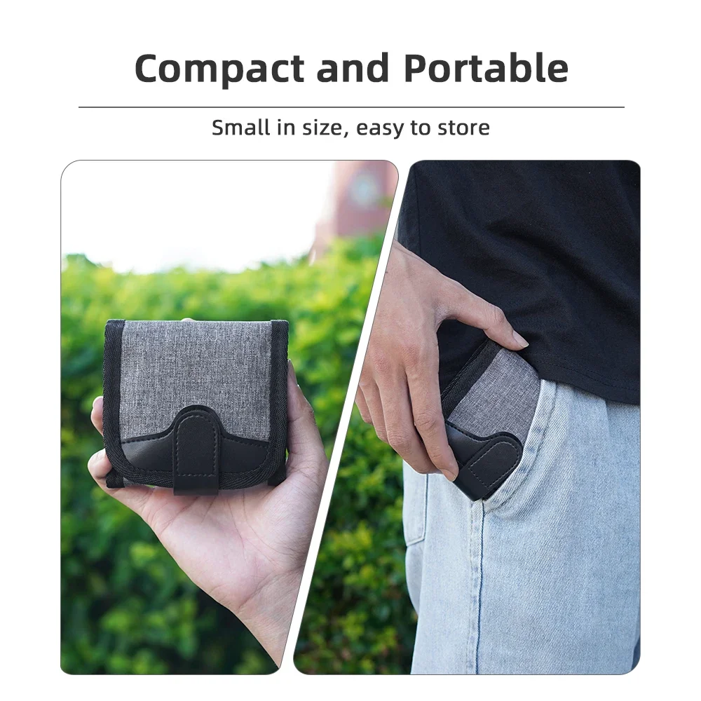 3 Pockets Lens Filter Bag Camera Pouch For 72mm Camera Lens Filter Holder Wallet Case With Belt Loop Design for Photography