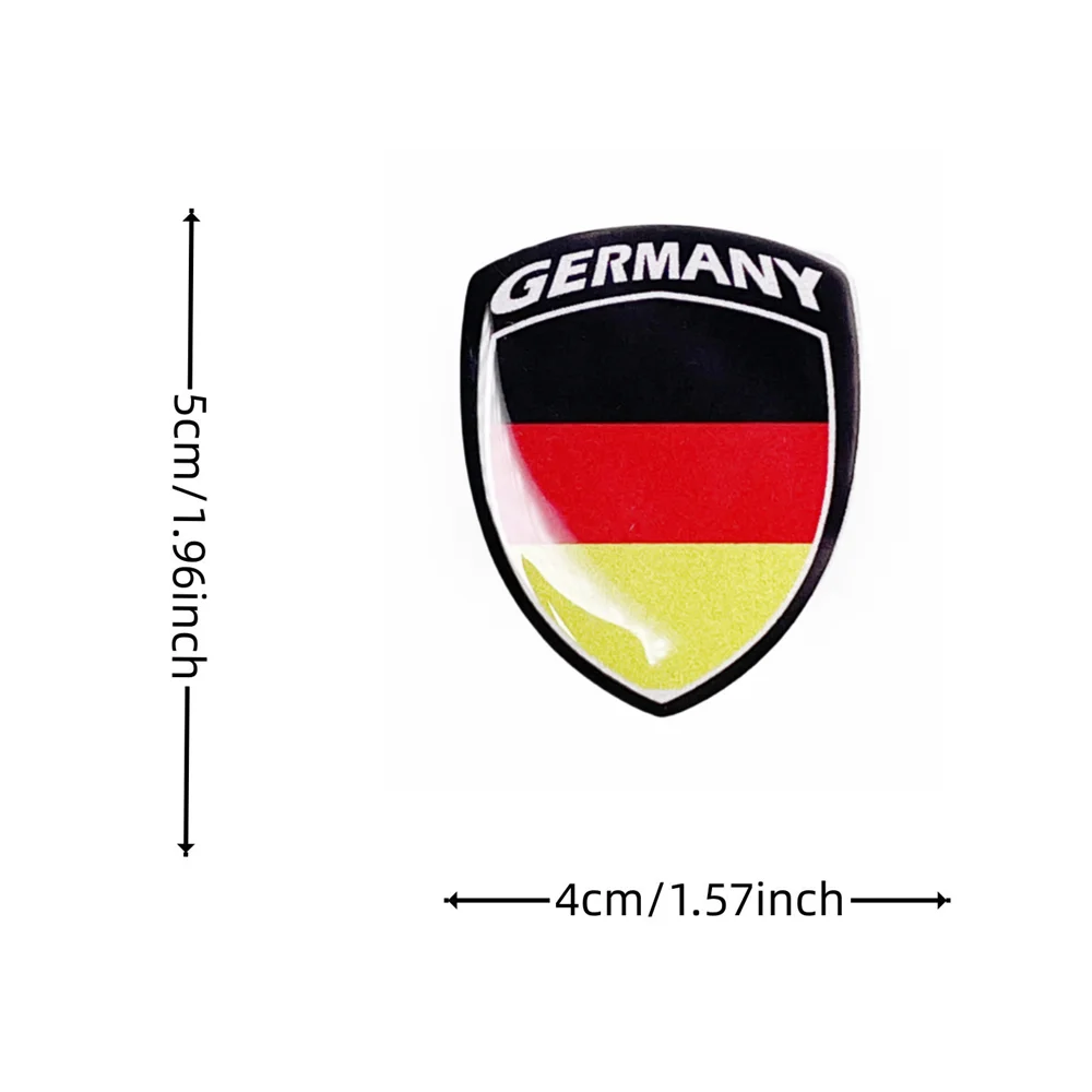 2 × ثلاثية الأبعاد ملصقات السيليكون القبة الشارات ألمانيا سيارة دراجة نارية ألمانيا الوطنية العلم F 148