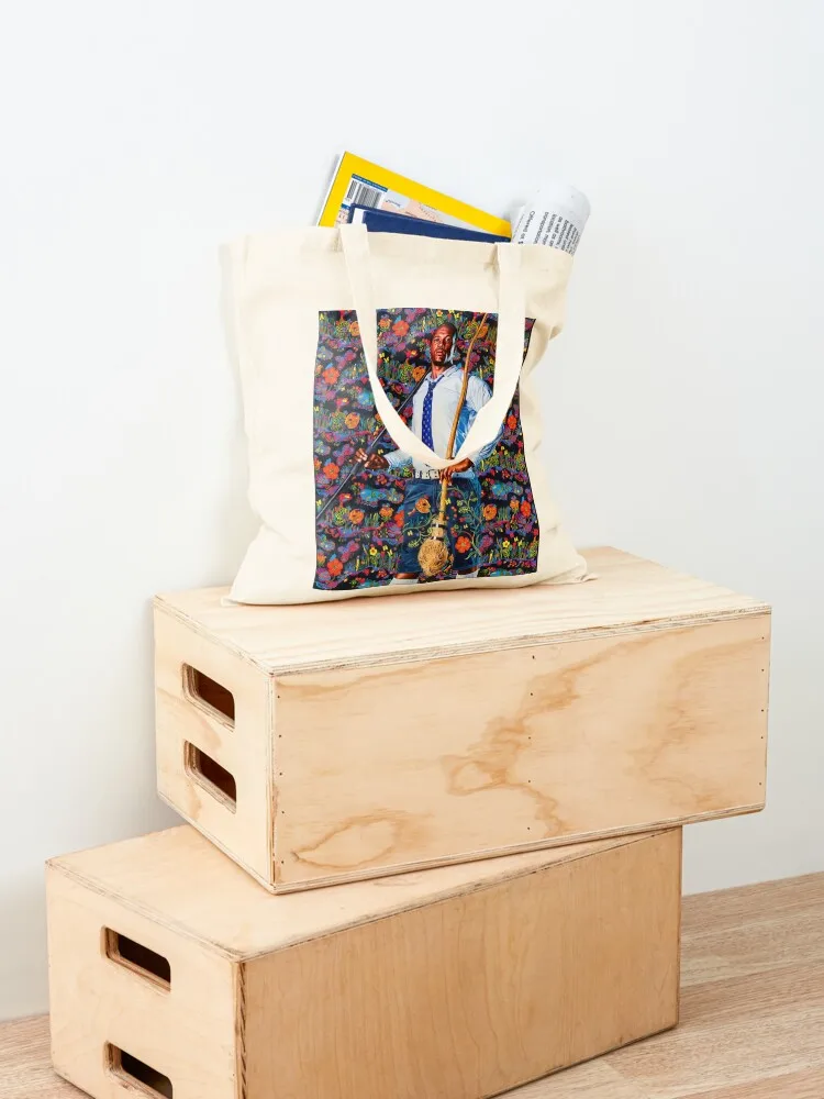 حقيبة يد Kehinde Wiley Blue Boy Tote Bag للرجال قابلة للطي وقابلة لإعادة الاستخدام وشاشة حمل صديقة للبيئة قابلة للطي #4