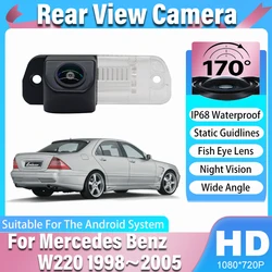 FishEye Backup Rear View Camera For Mercedes Benz W220 1998 1999 2000 2001 2002 2003 2004 2005 Night Vision license Plate Camera