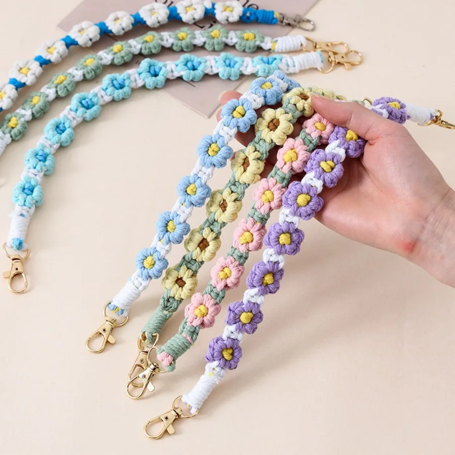 Hand-Woven Little Daisies, Cute Flowers, Water Cup Strap, Water Cup Rope, Cup Cover