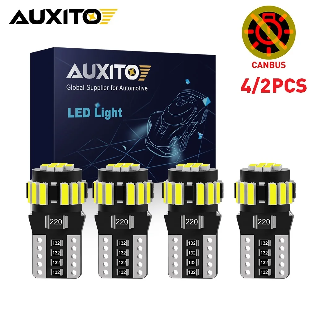 AUXITO LED CANBUS 오류 없음 5W5 194 168 맵 돔 조명, 주차 조명, 내부 측면 전구, 현대 투싼 산타용, 4 개, 2 개, W5W T10