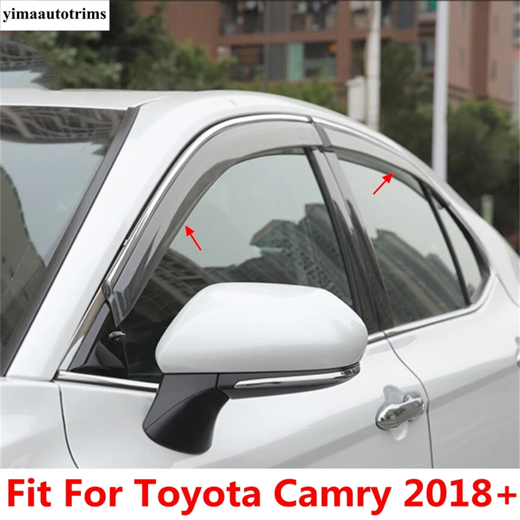 

Car Door Window Wind Visor Awnings Shield Rain Sun Guard Vent Shade Protection Cover Accessories For Toyota Camry 2018 - 2022