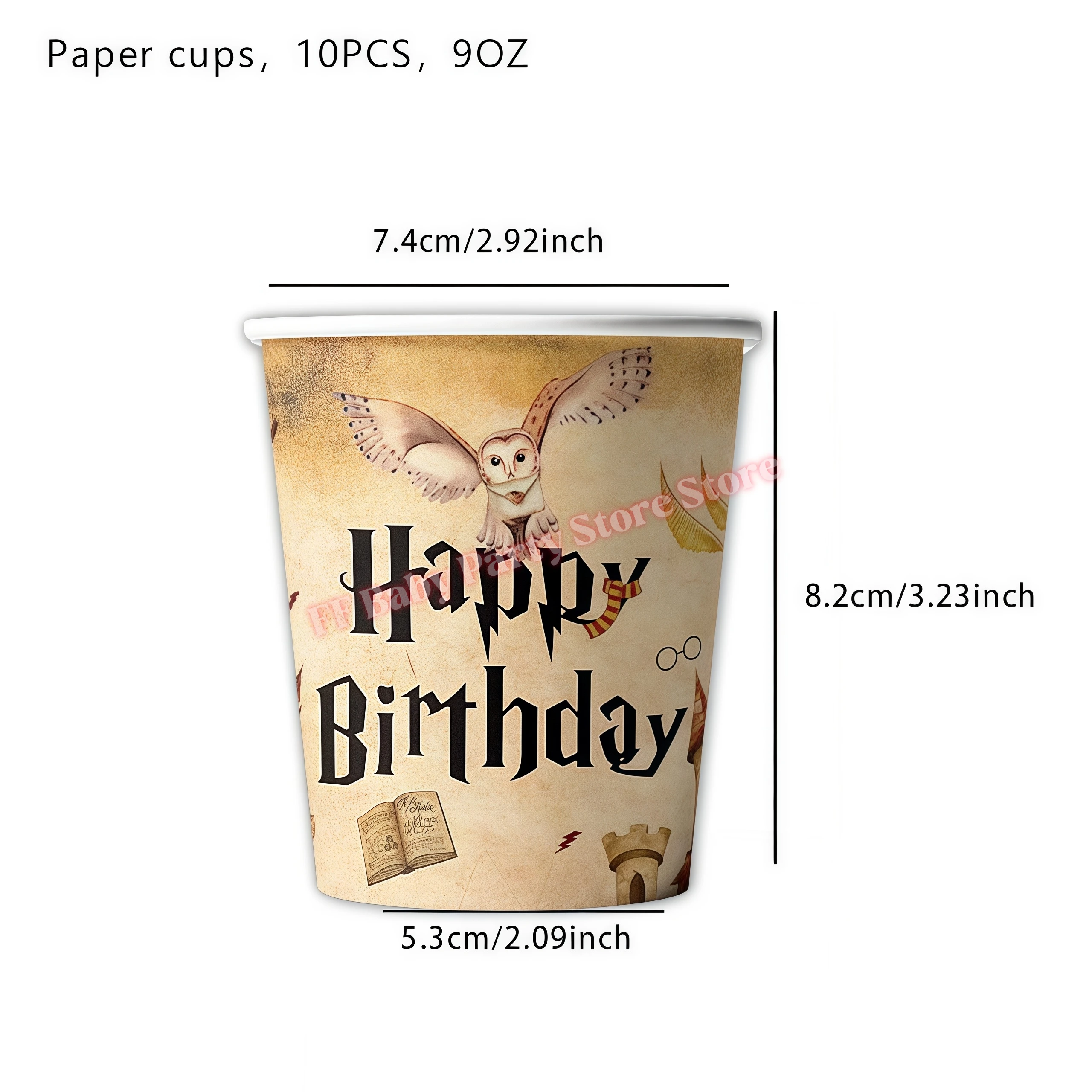 Academy Magics Geburtstagsparty-Dekoration, Harry-Potter-Motiv, Ballon, Teller, Becher, Serviette, Kindergeschenk, Babyparty-Zubehör, Event-Artikel, Souvenir