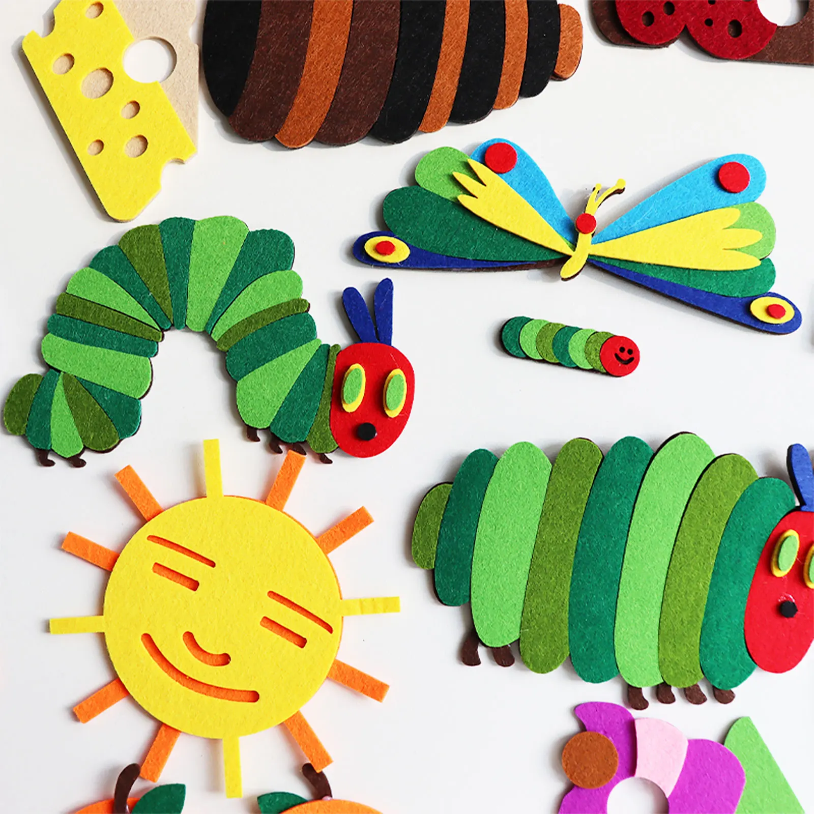 

35Pcs Hungry Caterpillar Felt Story Set, Preschool Educational Toy,Early Learning,Classroom Storytelling Toy for Kids