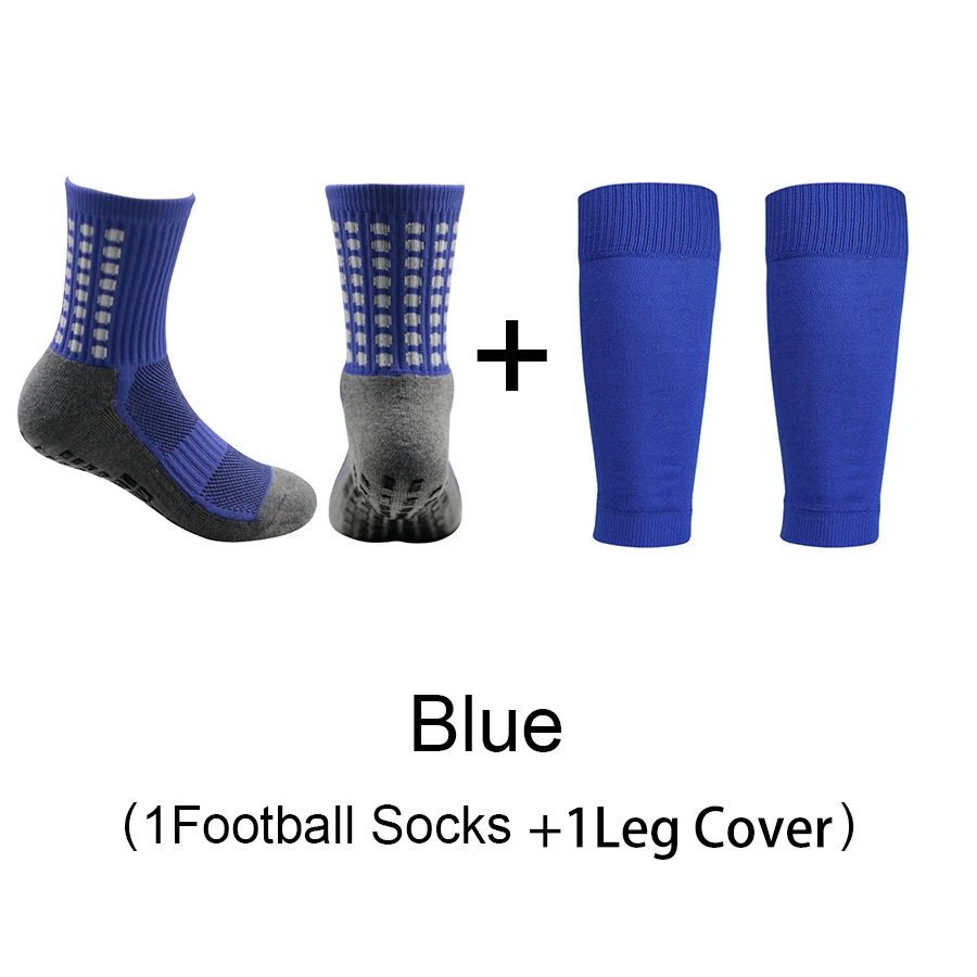 2 Piece Set High Quality Soccer Sports Grip Socks Leg Cover Kids Non-slip Basketball Football Socks Yoga Outdoor