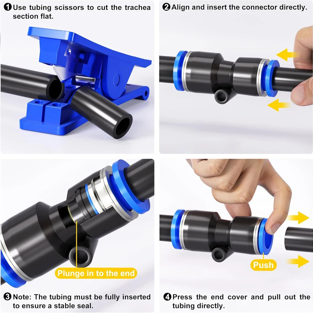 20PCS/LOT PU PNEUMATIC Quick Connector 4/8/6/10/14/16MM PU4 PU6 PU8 PU10 PU12 PU16 PBT Plastic Push to Connect PNEUMATIC Fitting