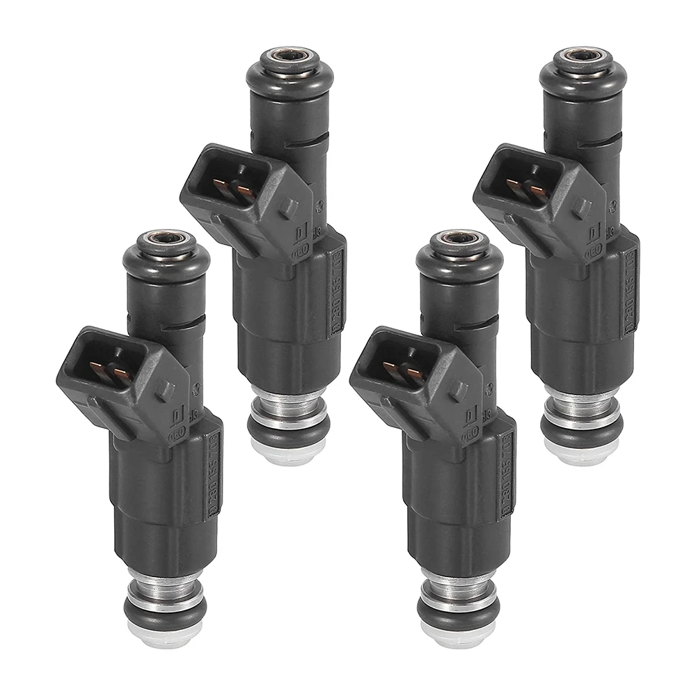 Set of 4 Upgrade 4-Hole Fuel Injectors Nozzle for Jeep Wrangler Cherokee 4.0L 0280155703