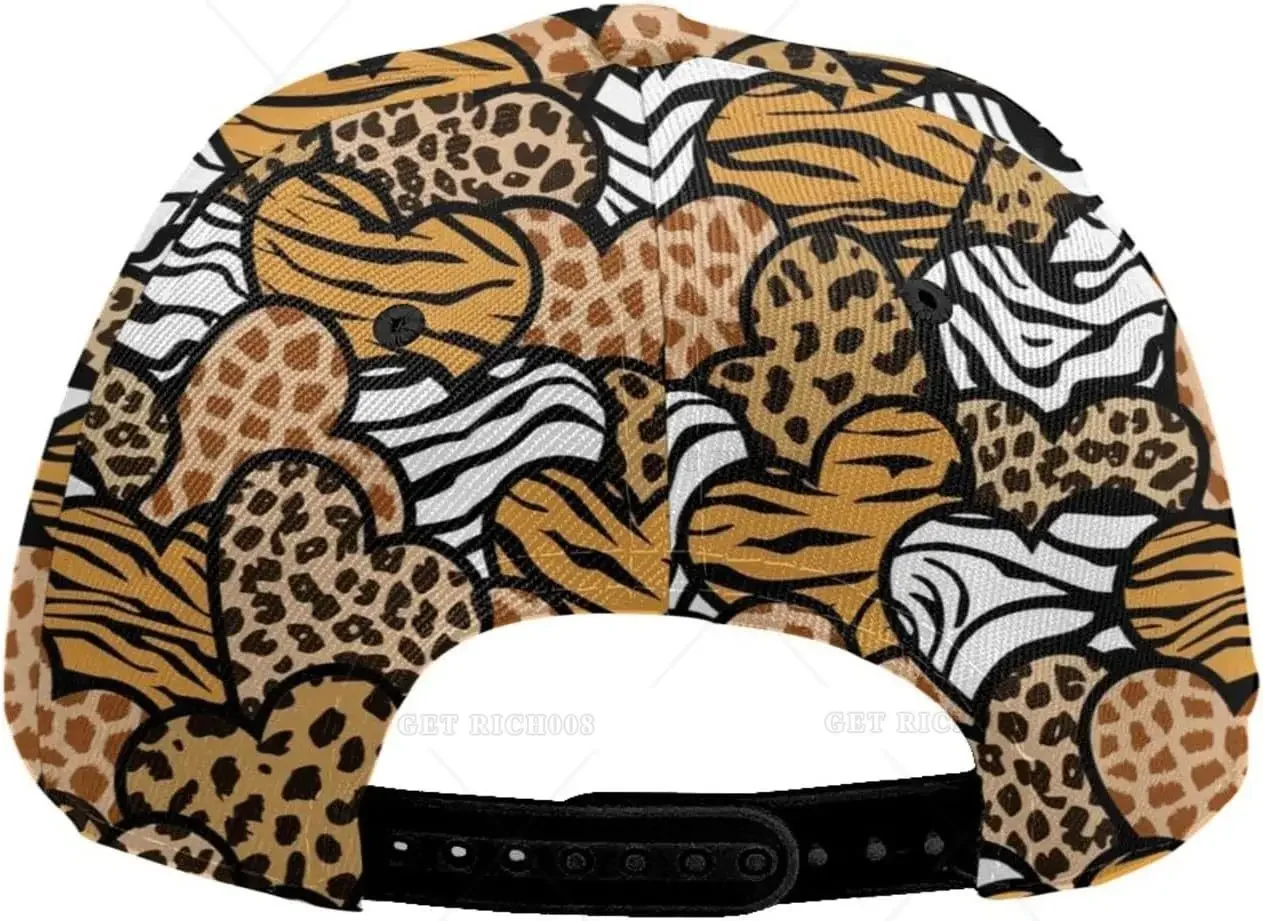 Gorras de béisbol con estampado de leopardo Love para mujer, sombreros para papá, moda, ajustable, informal, divertido, para deportes al aire libre, gorra de camionero