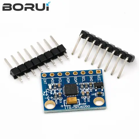1Set IIC I2C GY-521 MPU-6050 MPU6050 3 Axis Analog Gyroscope Sensors + Accelerometer Module For Arduino With Pins 3-5V DC
