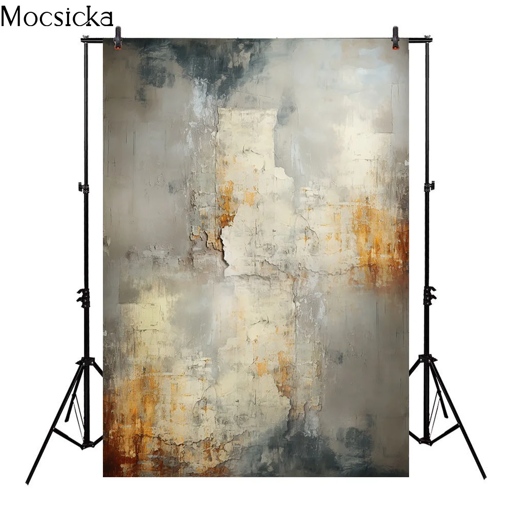 Mocsicka Brown and Beige Abstract Art Painting Photography Backgrounds Adult Portrait Photo Backdrops Photography Studio Props