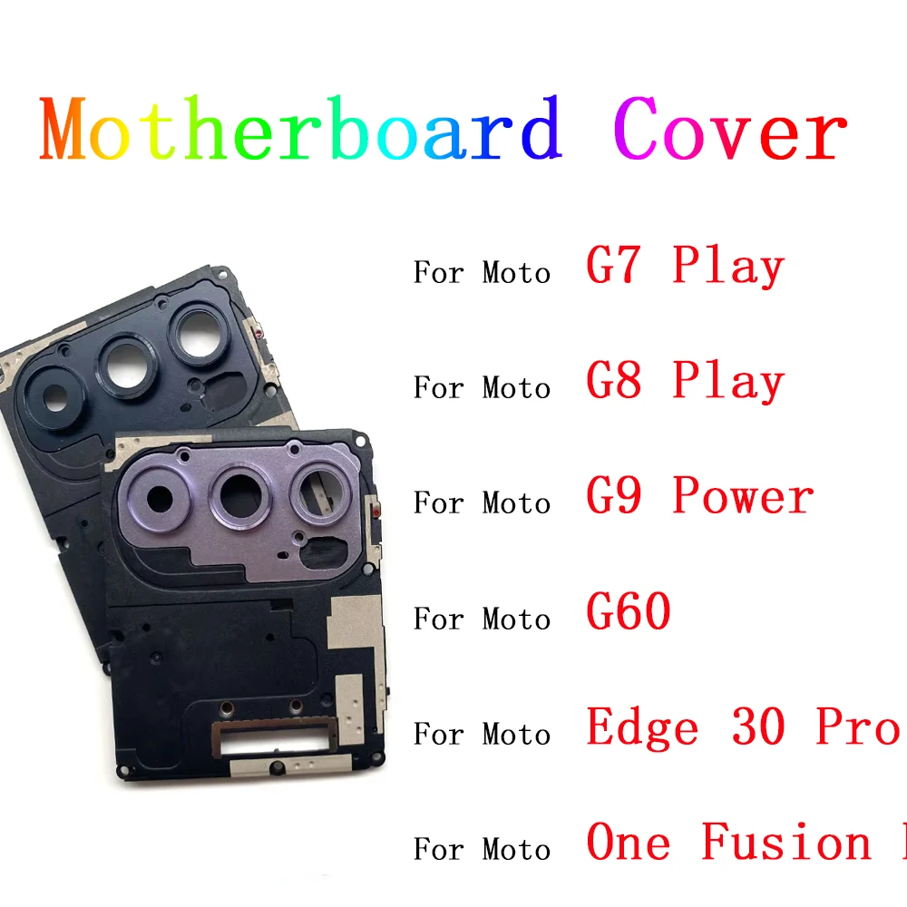 Para Moto Edge 30 Pro G7 G8 Play G9 Power G60 One Fusion Plus marco de placa base trasera cubierta de Flash soporte de lente carcasa de placa base