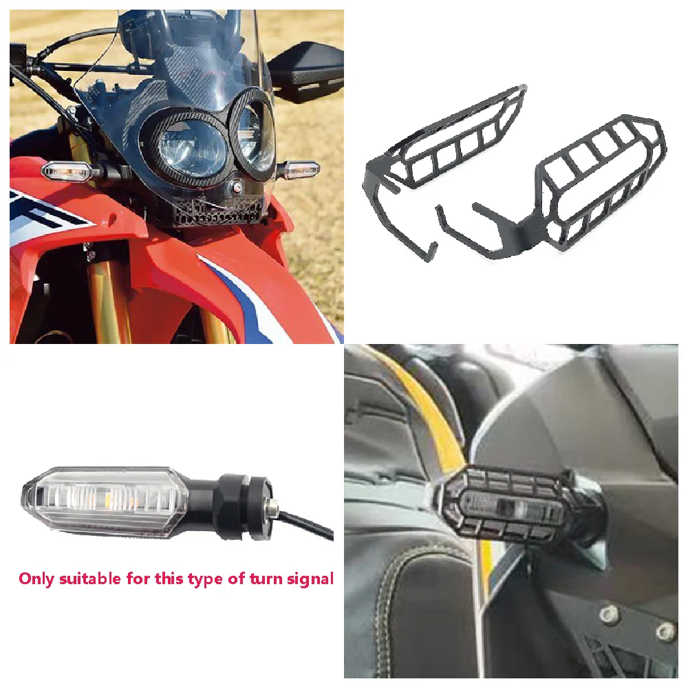 

Fit for Honda CRF 300 250 Rally CRF250 CRF300 RALLY 2016-2023 Motorcycle Front Turn Signal Light Protection Shield Guard Kits