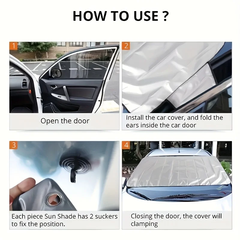 1pcs New winter car snow blocking, ice and snow blocking, sunshade, car windows, snow cover, front gear