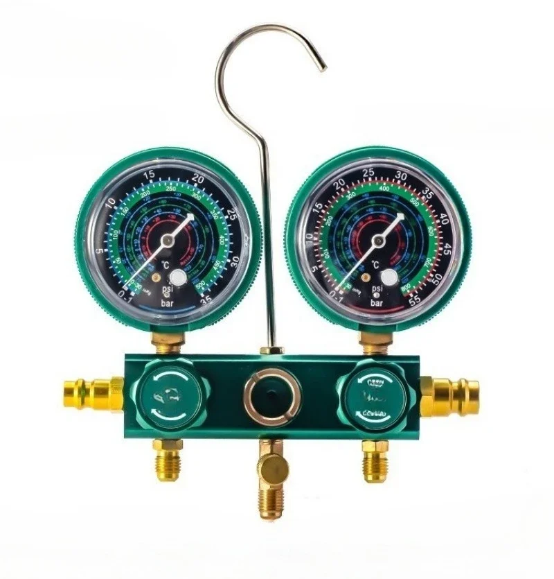Automobile Household R134a Refrigerant Automobile Fluoride Meter Refrigerant Double Meter Valve Air Conditioning Fluoride Tool
