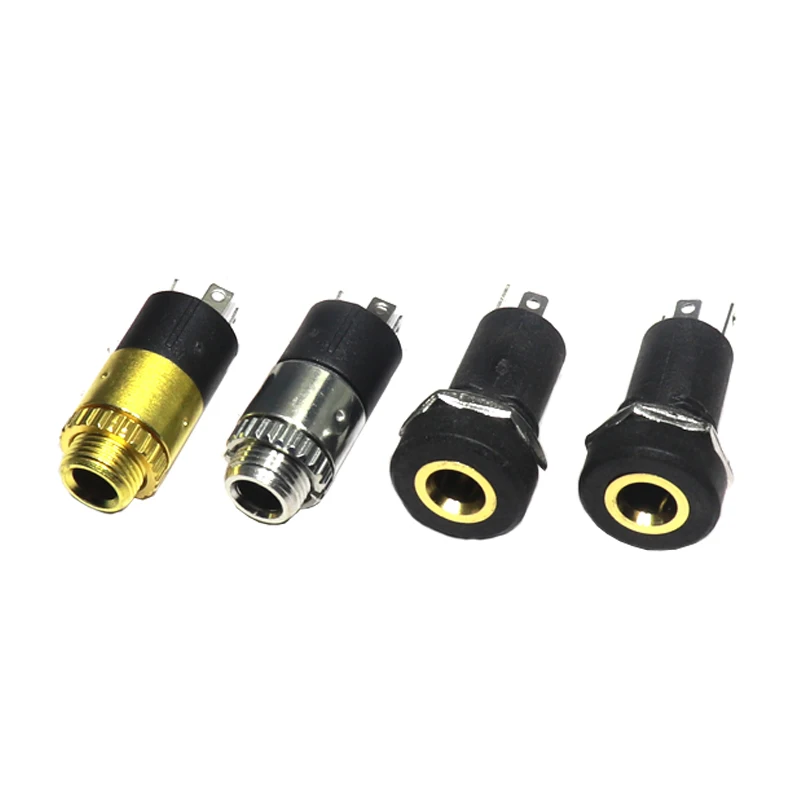 【5PCS】3.5MM Cylindrical t PJ-392 Stereo Female Socket Jack With Screw 3.5 Audio Video Headphone Connector PJ392 GOLD PLATED