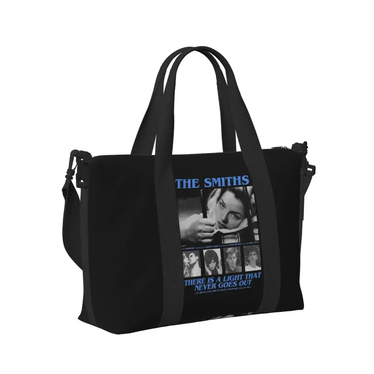 The Smiths 1980 Morrissey Beach Travel Bag Large Capacity Tote Bags for Gym Sport Women Shopping Duffle Shoulder Bag