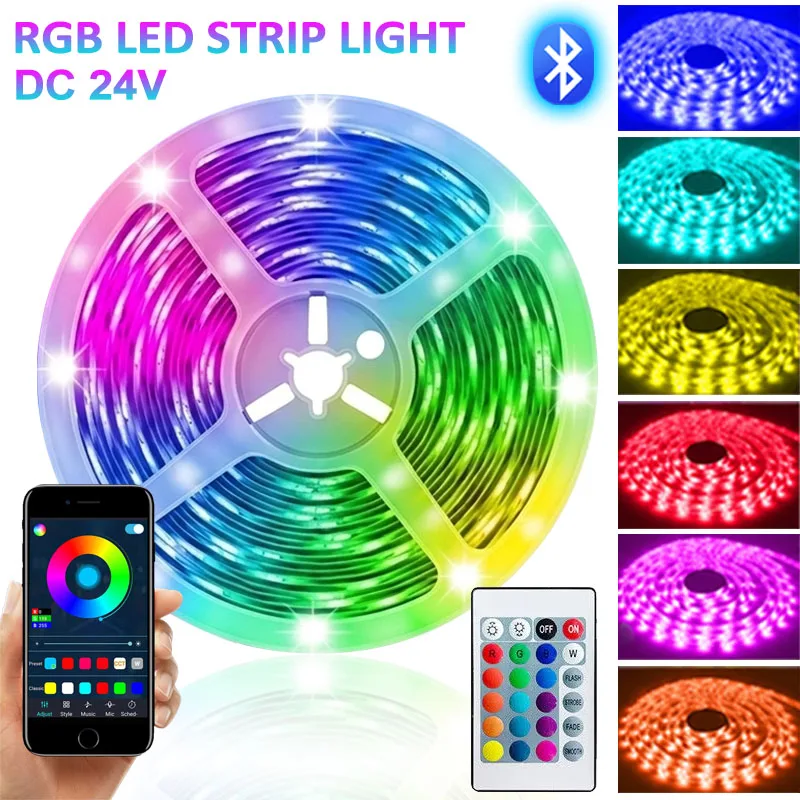 5-30M LED-Lichtstreifen RGB für Schlafzimmer, Bluetooth-App-Steuerung Farbwechsel-Beleuchtung, Musik-Synchronisation für Party PC TV Wohnzimmer Deko-Beleuchtung