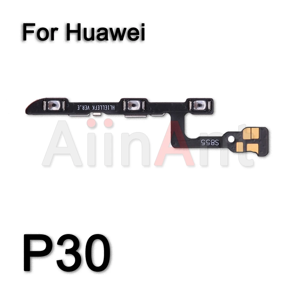 Aiinant-botón de encendido y apagado de volumen, tecla silenciosa, cinta de Control de Cable flexible para Huawei P9 P10 P20 P30 P40 Lite Pro Plus,