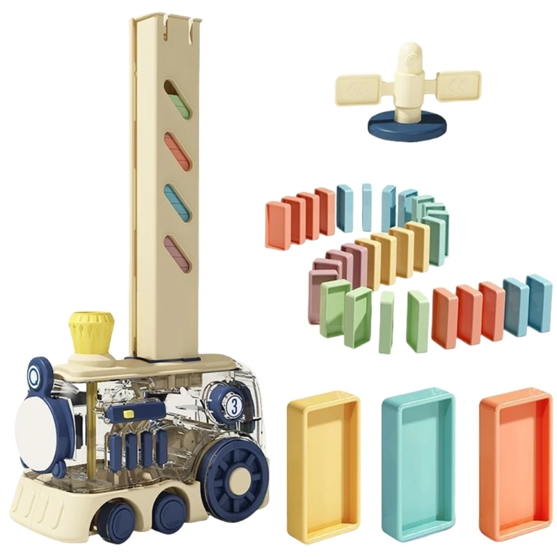 Conjunto blocos dominó, jogo infantil, conjunto brinquedos educativos, construção empilhamento brinquedos