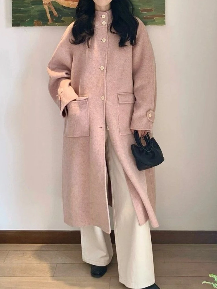 

Woolen Coat Women New Korean Chic Niche Commuter Hepburn Style Thick Woolen Jackets 2024 Autumn Winter Autumn Winter Tops